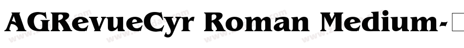 AGRevueCyr Roman Medium字体转换
